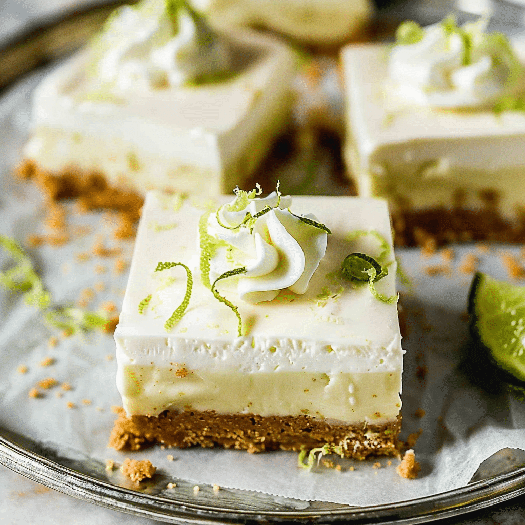 Creamy key lime pie bars recipes with graham cracker crust