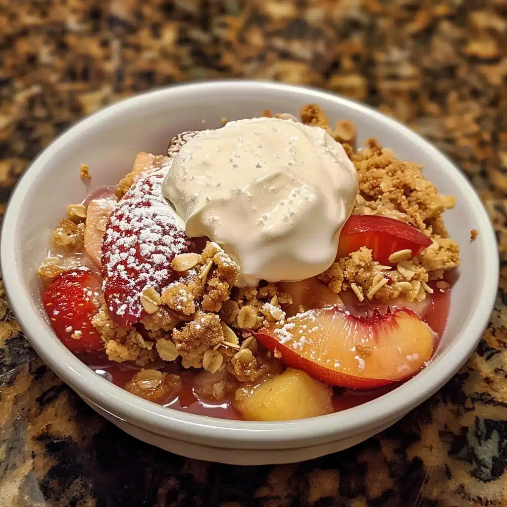 Strawberry Peach Crisp Recipe with Topping