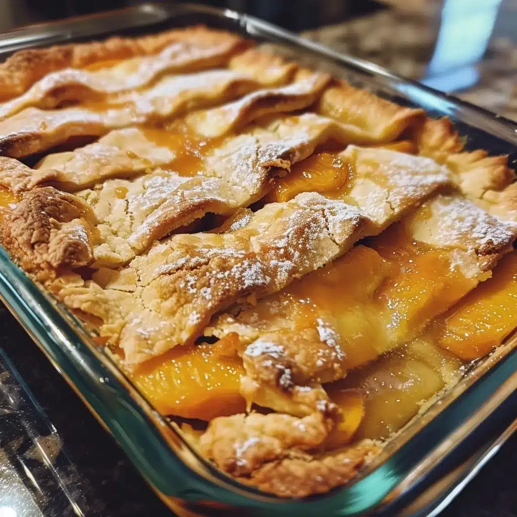 Peach Cobbler Recipe with Flaky Crust and Sweet Filling