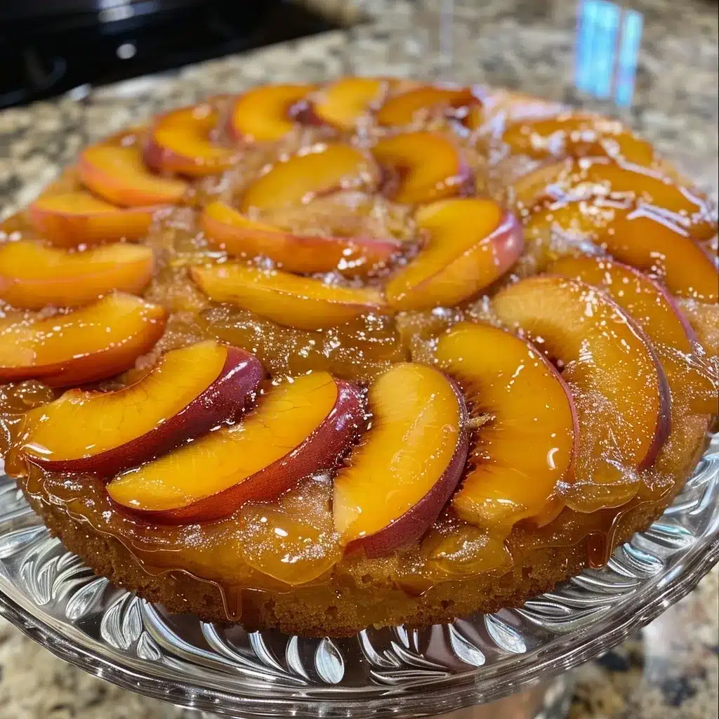 Peach Upside Down Cake Recipe with Cinnamon