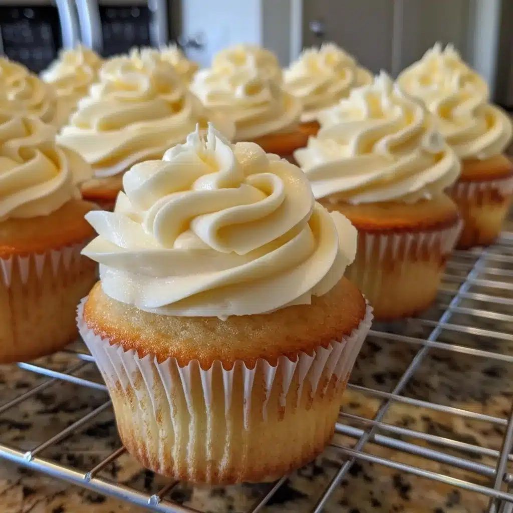 Vanilla Cupcakes with Classic Vanilla Frosting